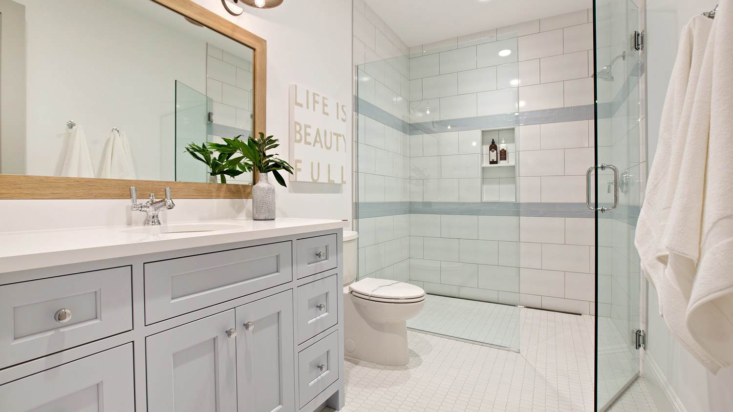 Large walk-in shower