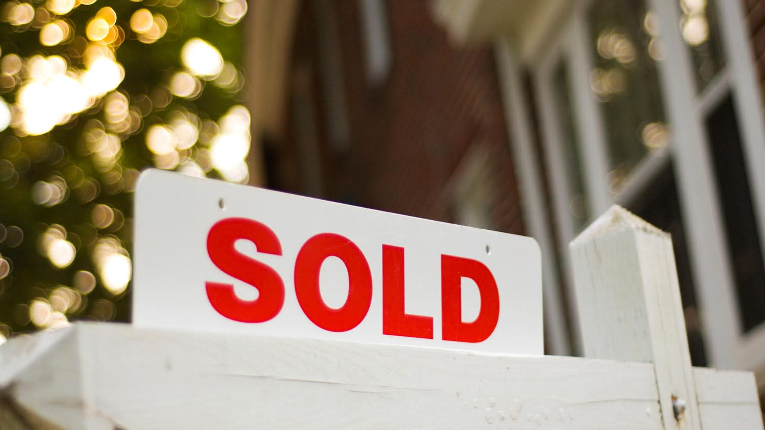 A sold sign outside a house