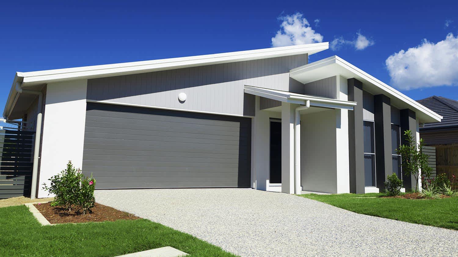 Suburban house with garage