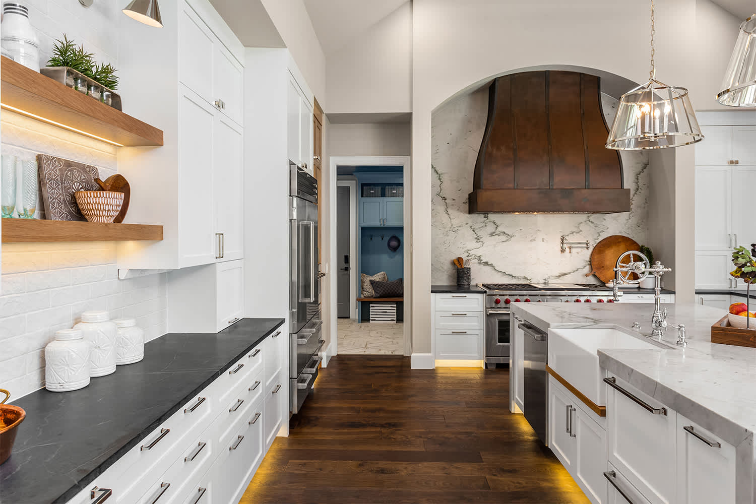 Kitchen with soapstone countertop