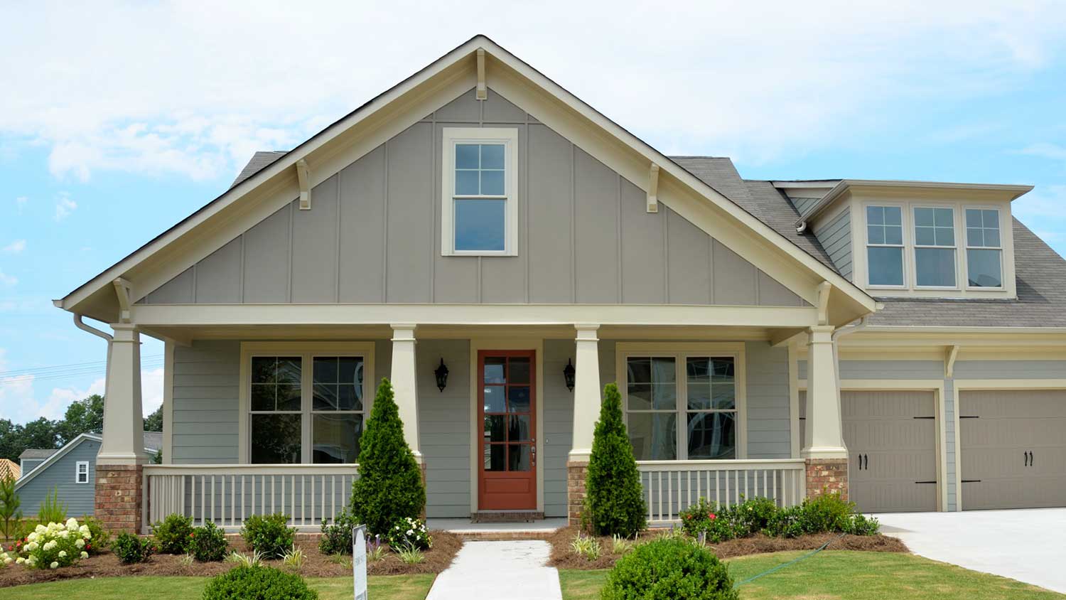 One and a half story house with front porch