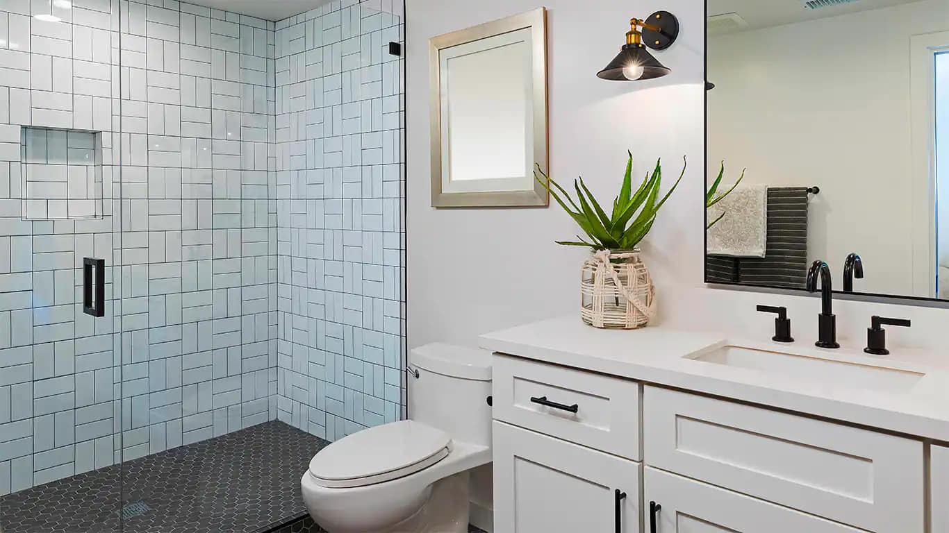 beautiful clean contemporary bathroom