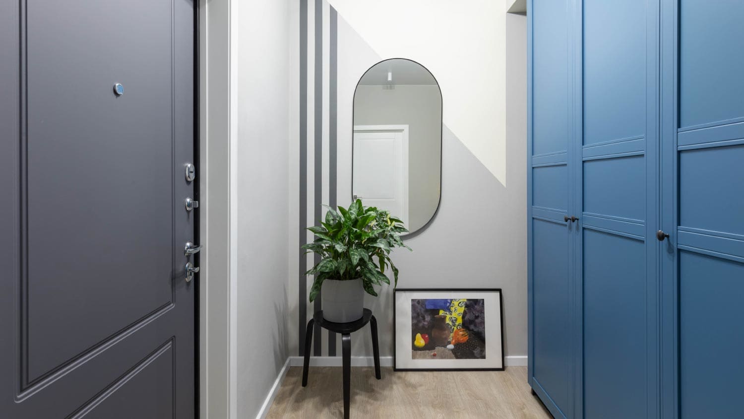 Entrance hallway in a modern design apartment