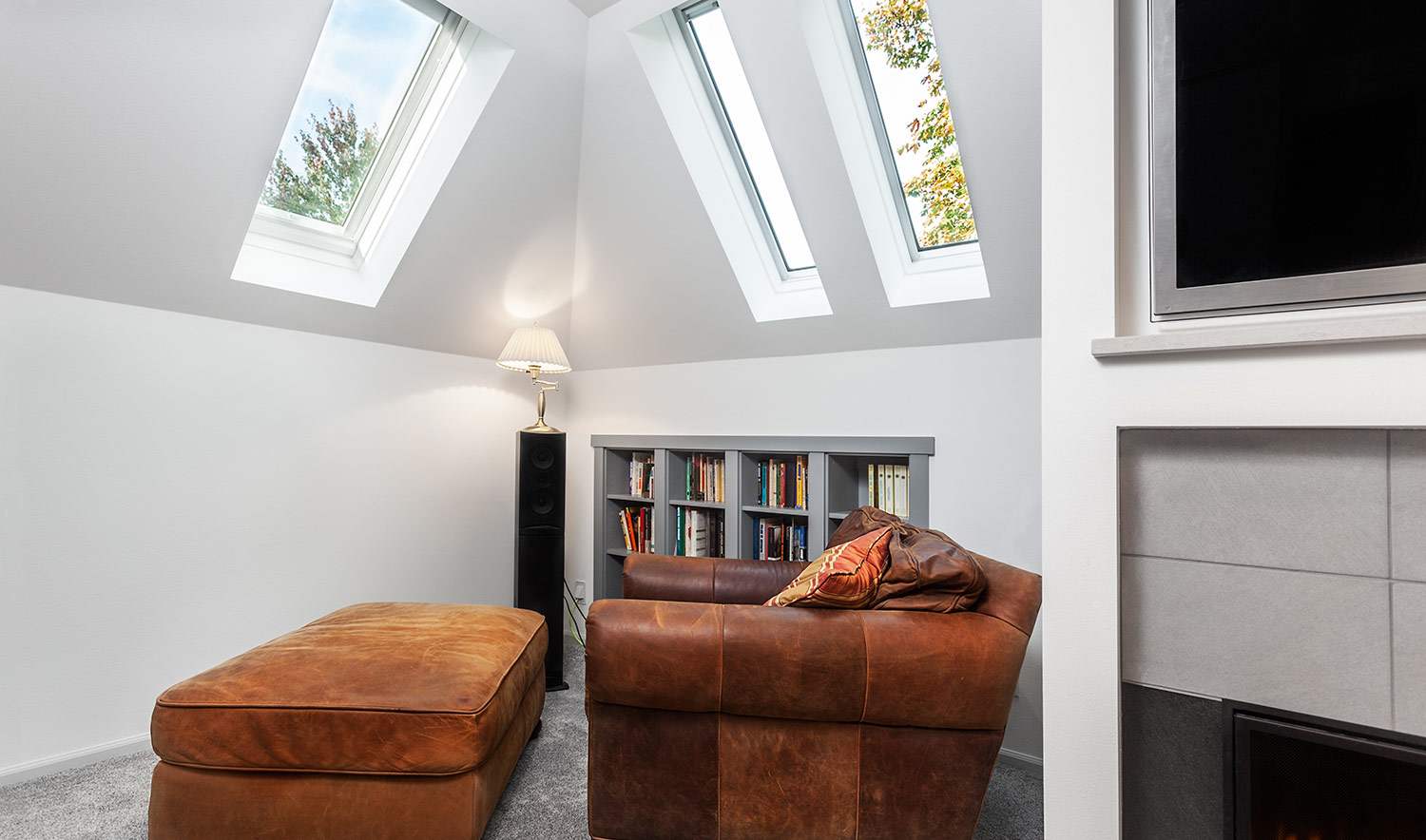 Skylights in sitting area
