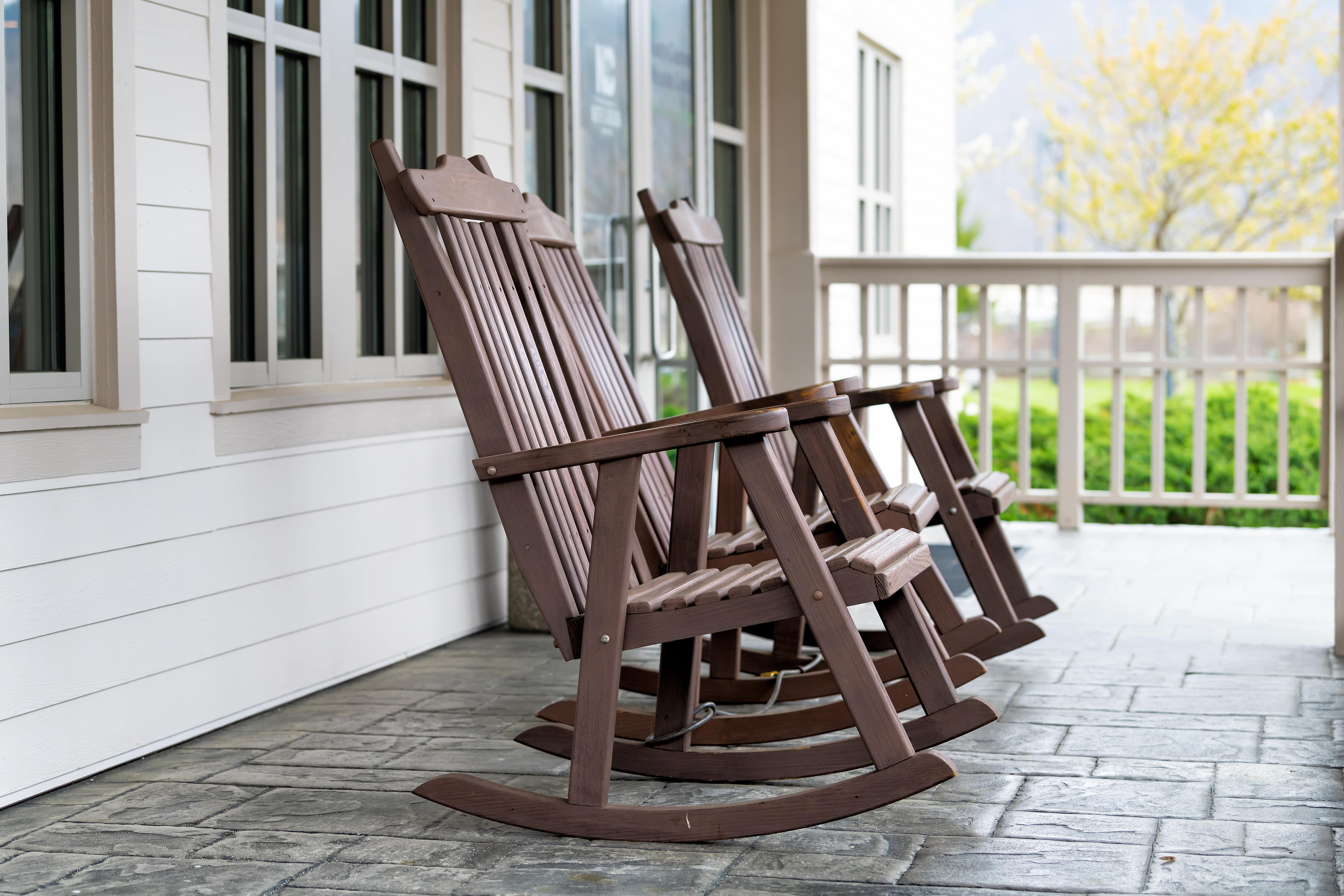 Rocking chairs on back porch