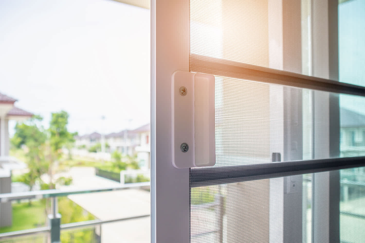 An open screen door