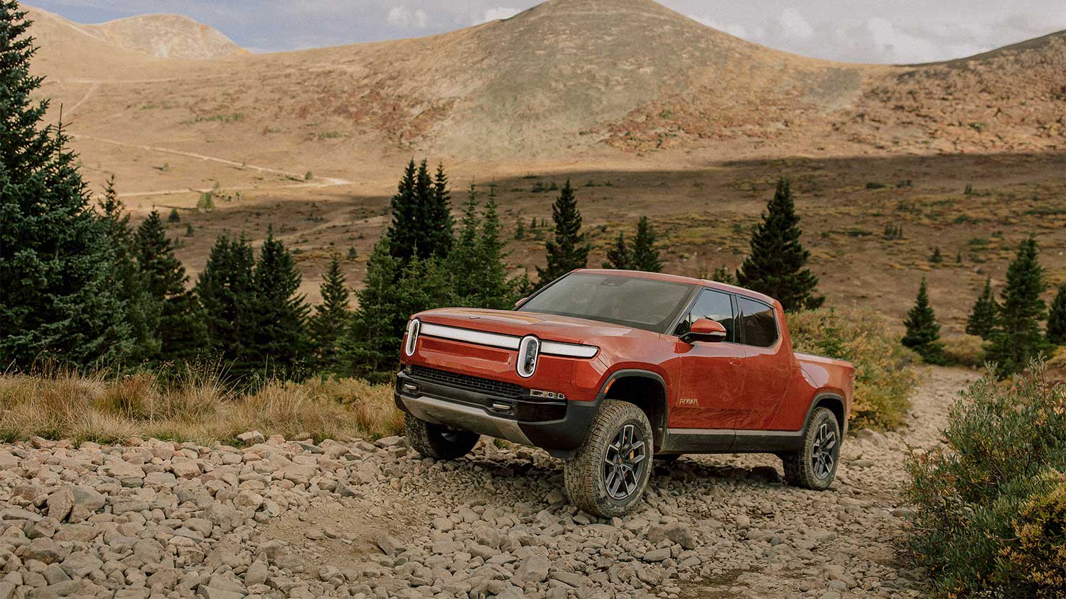 A view of a Rivian R1T