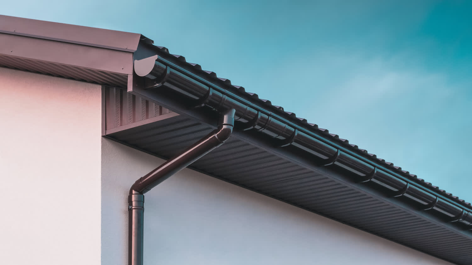 A chocolate coloured fascia board