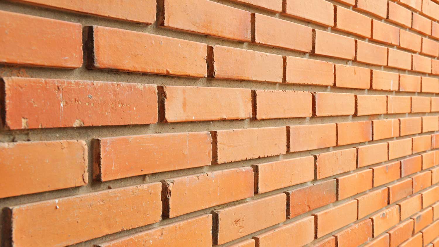 Closeup of a brick house siding