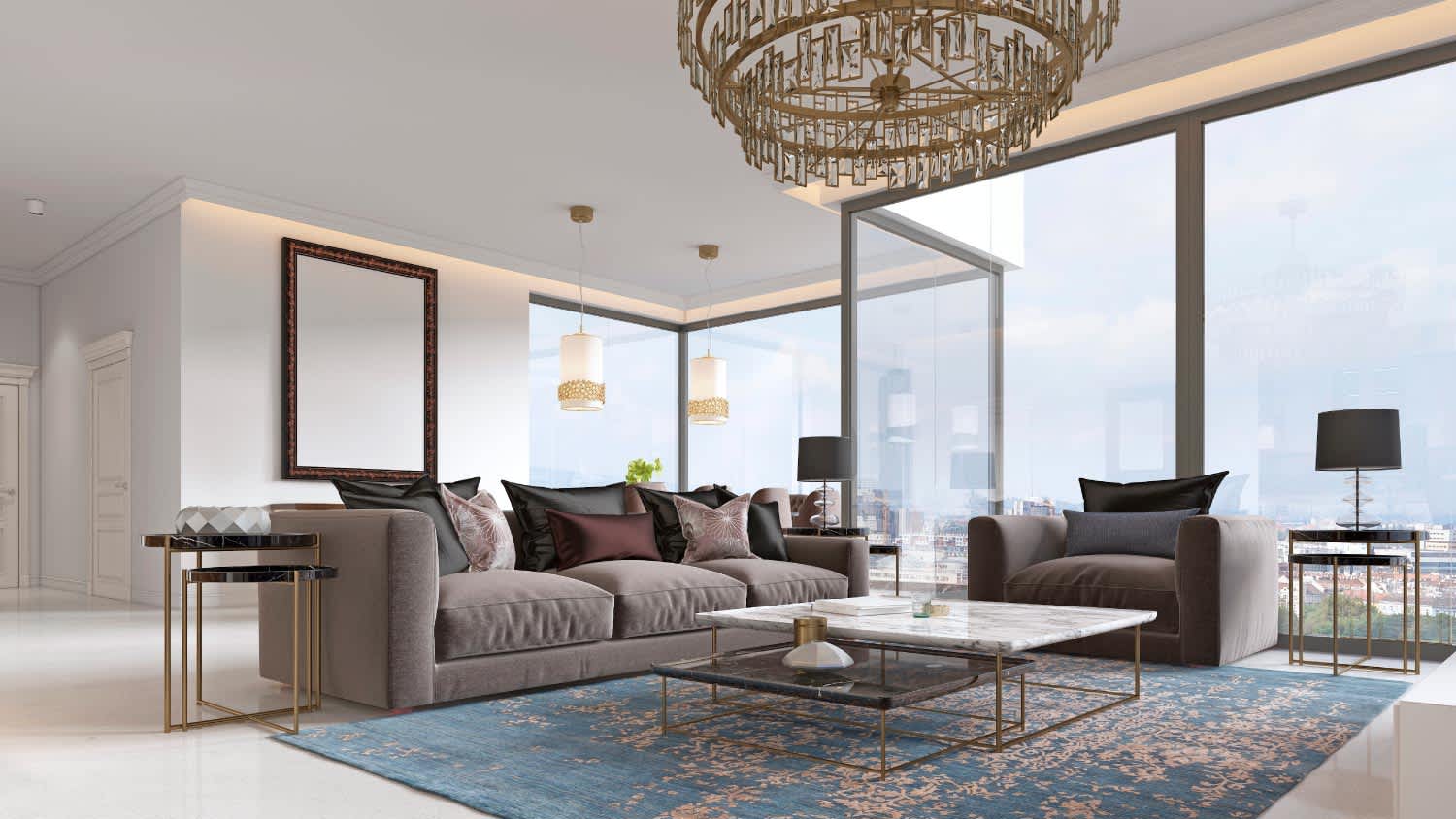 Art deco living room