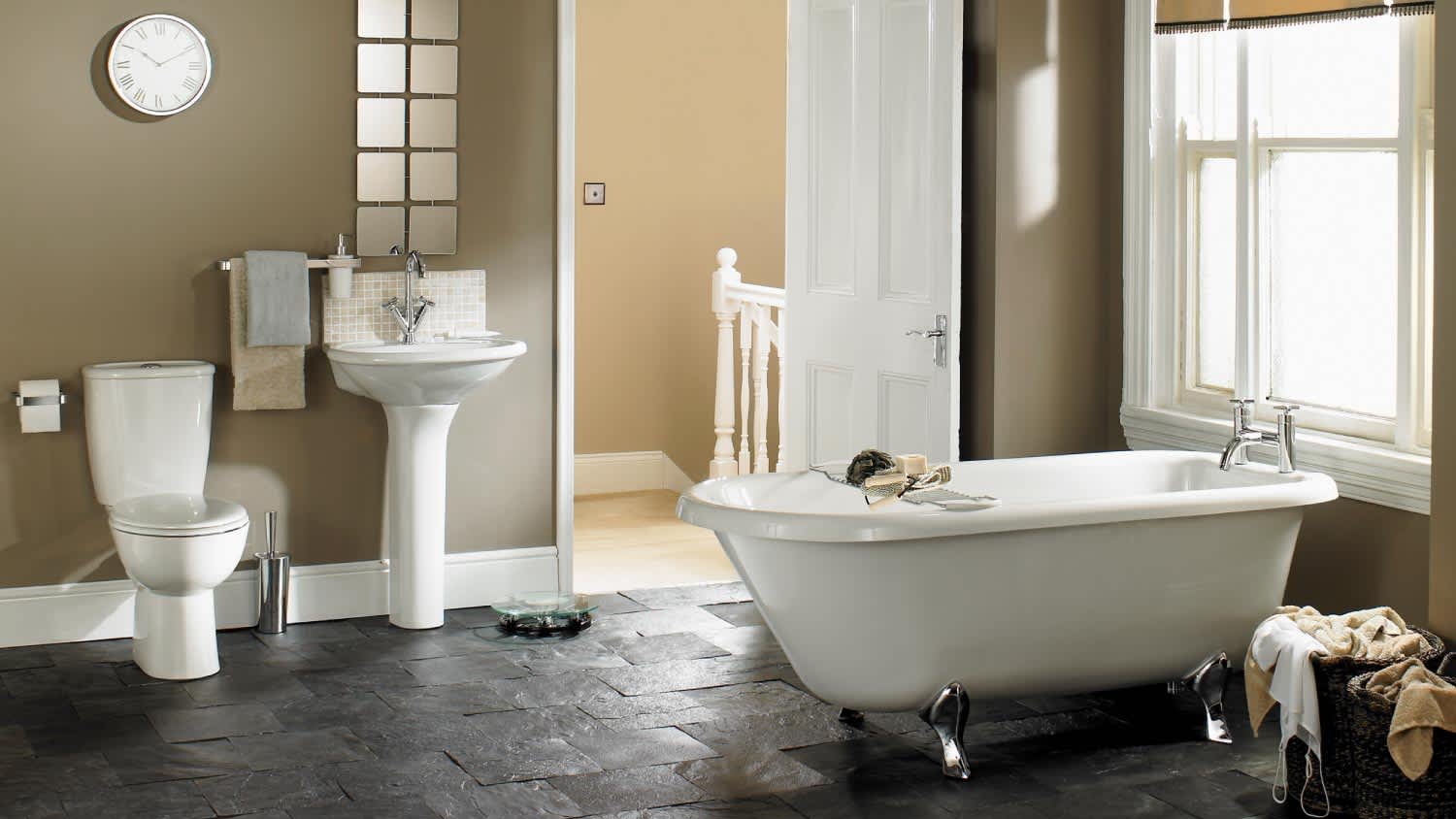 Interior of luxurious bathroom