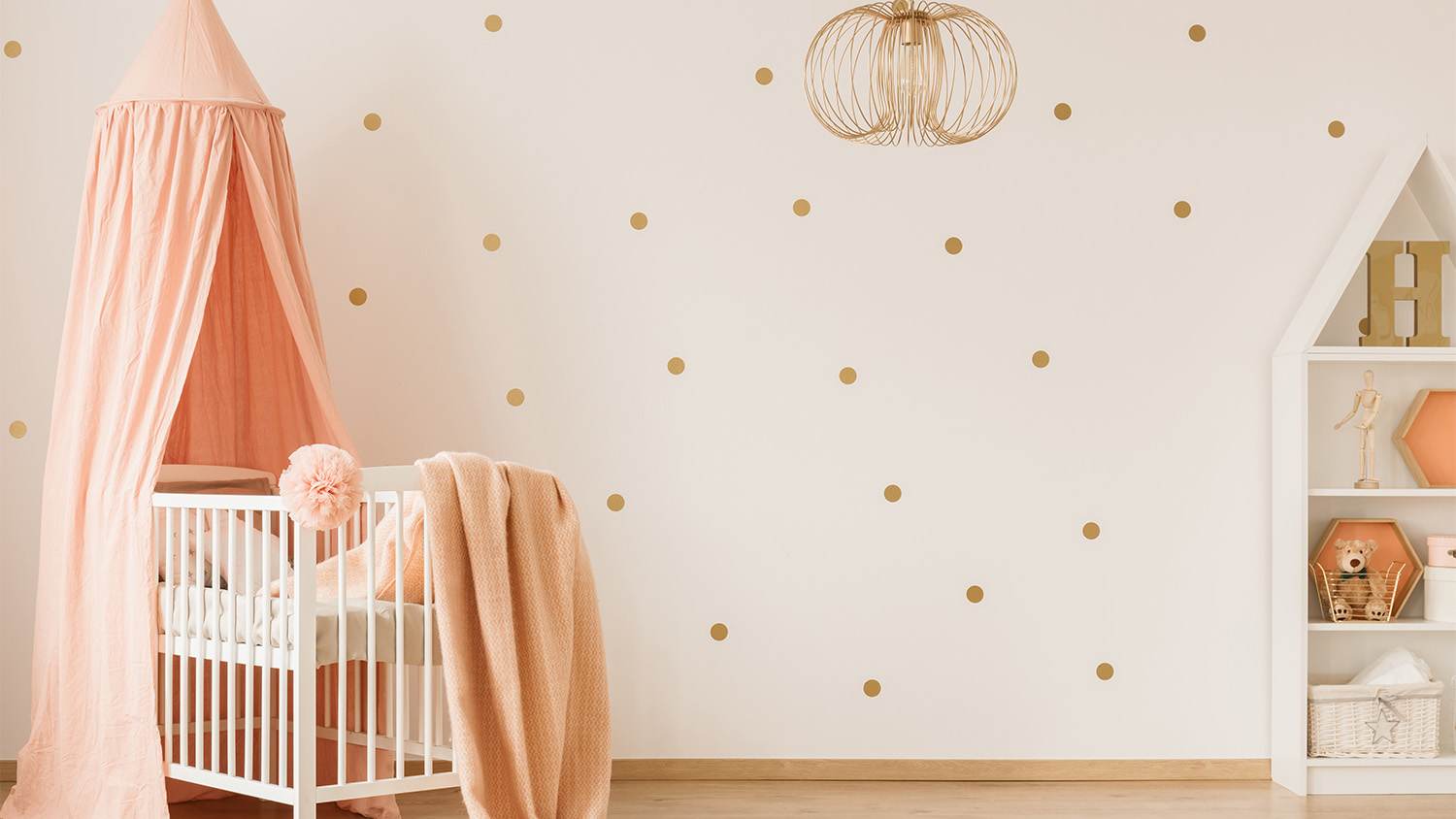 nursery polka dot wallpaper
