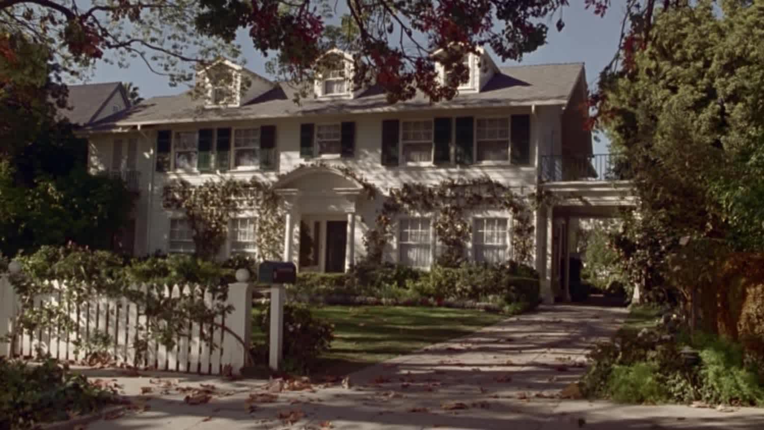 A huge white american house