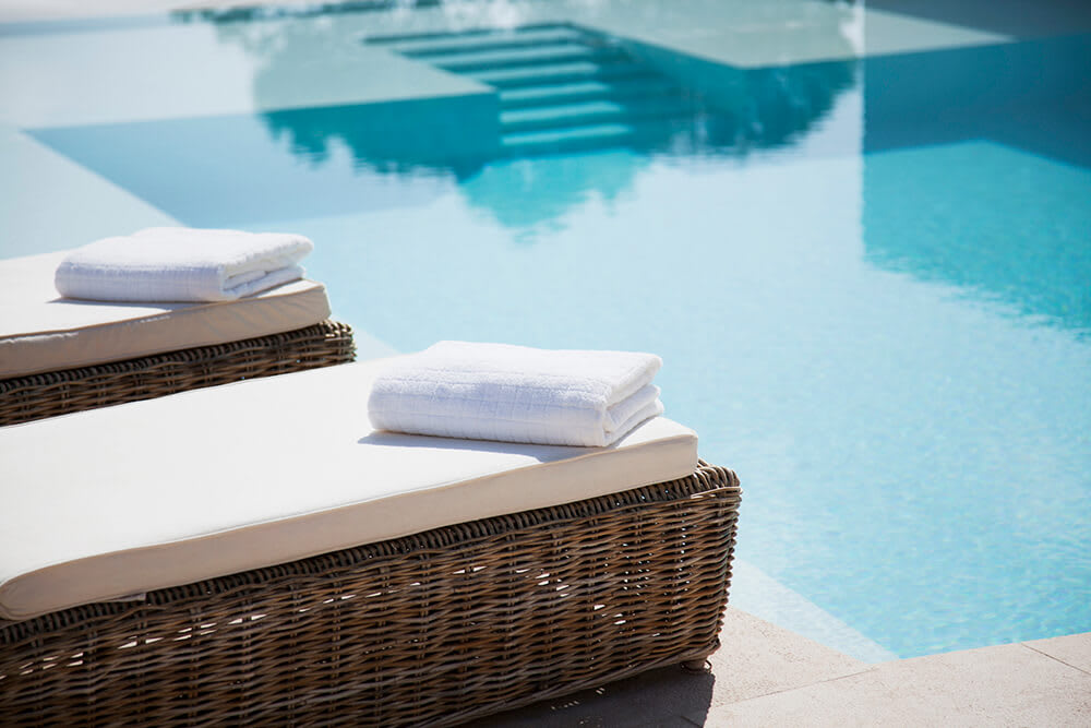 Small pool with lounge chairs