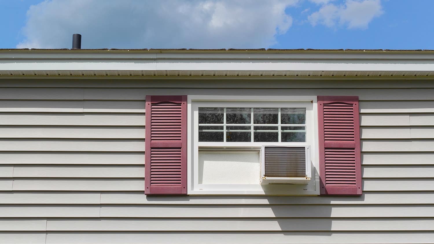 air conditioner in house in window