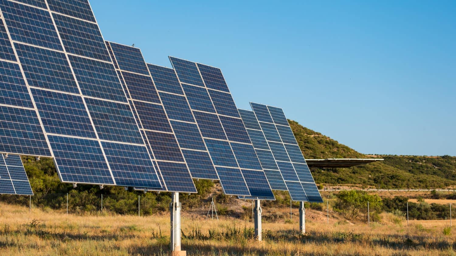 A solar panels farm