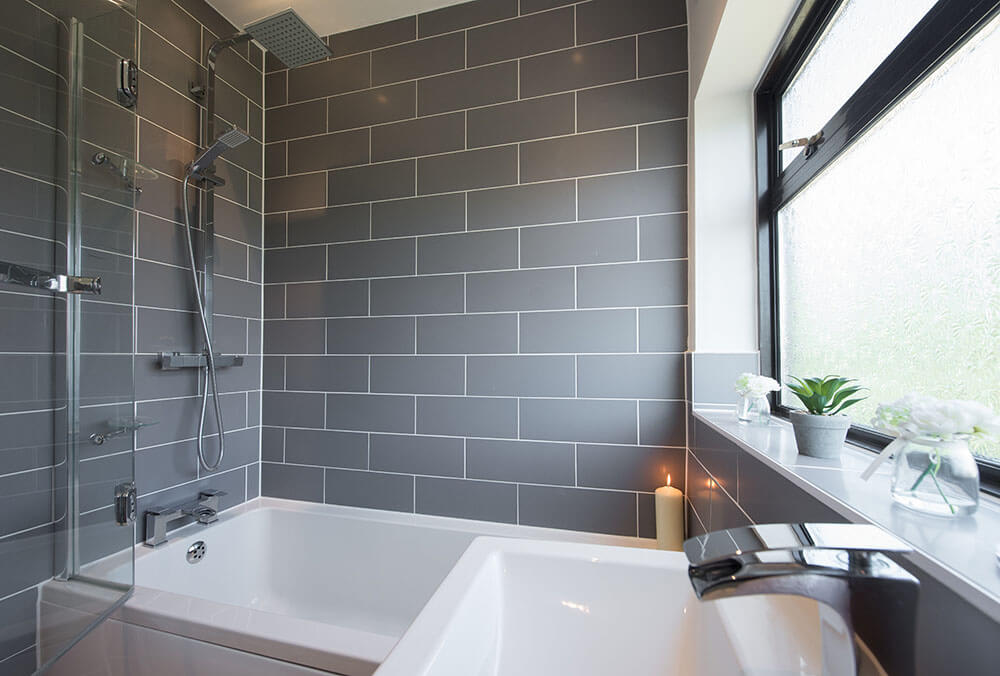 Clean shower tiles
