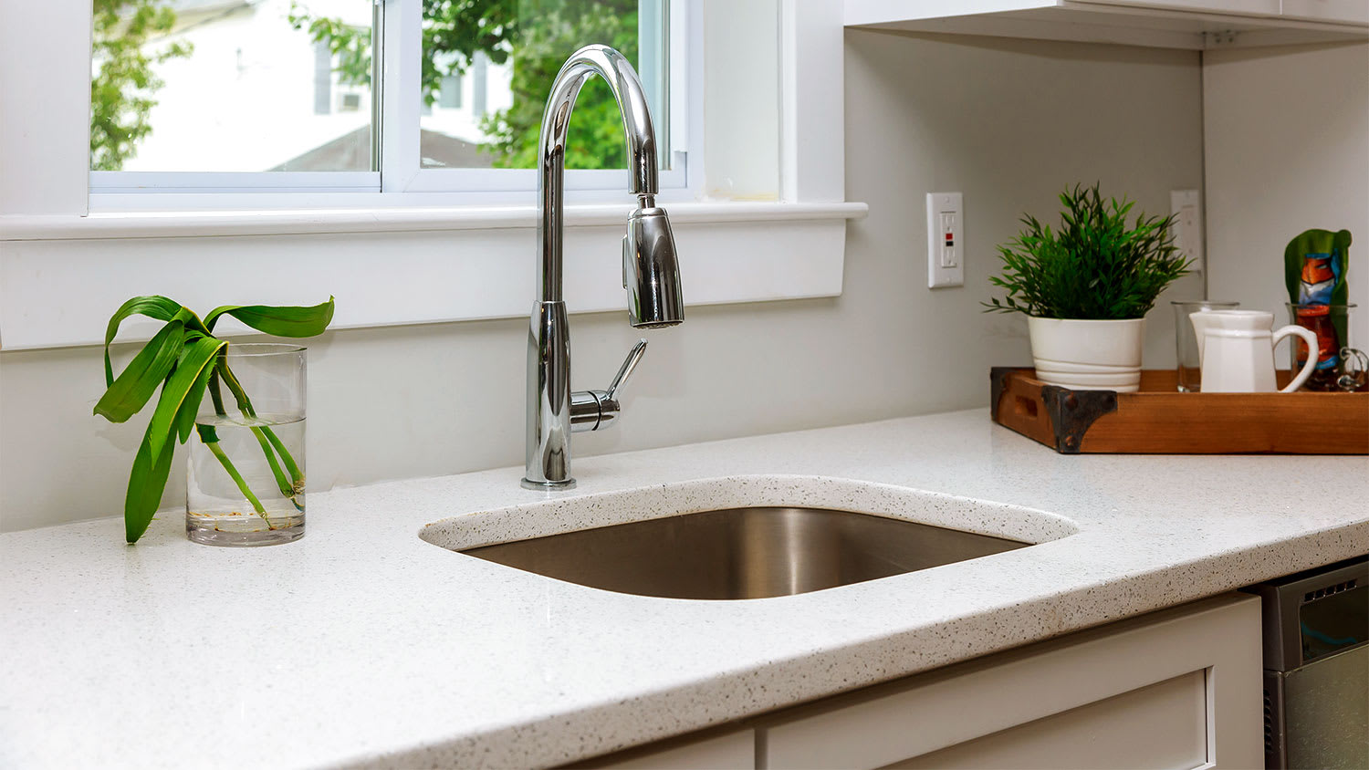 An eased edge countertop