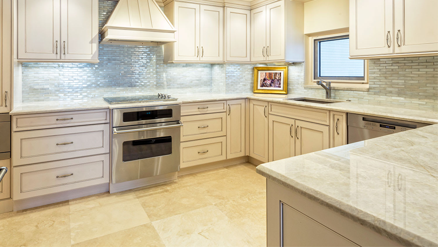 A beveled edge countertop