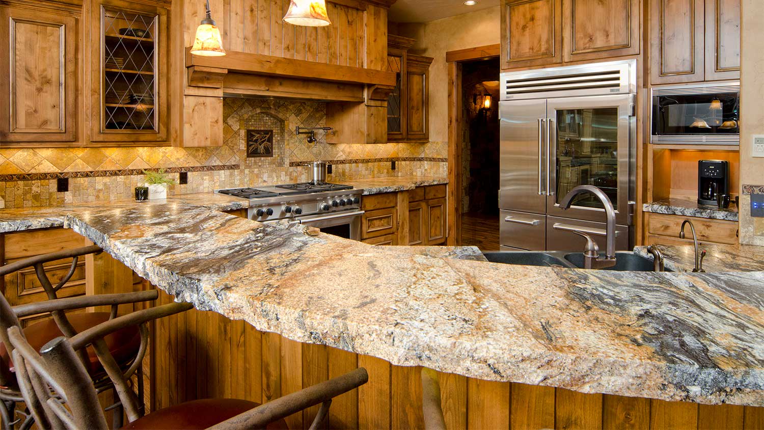 A custom edge countertop