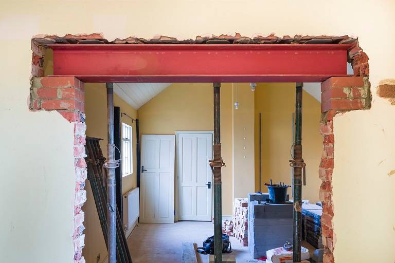 Steel I-Beam in House