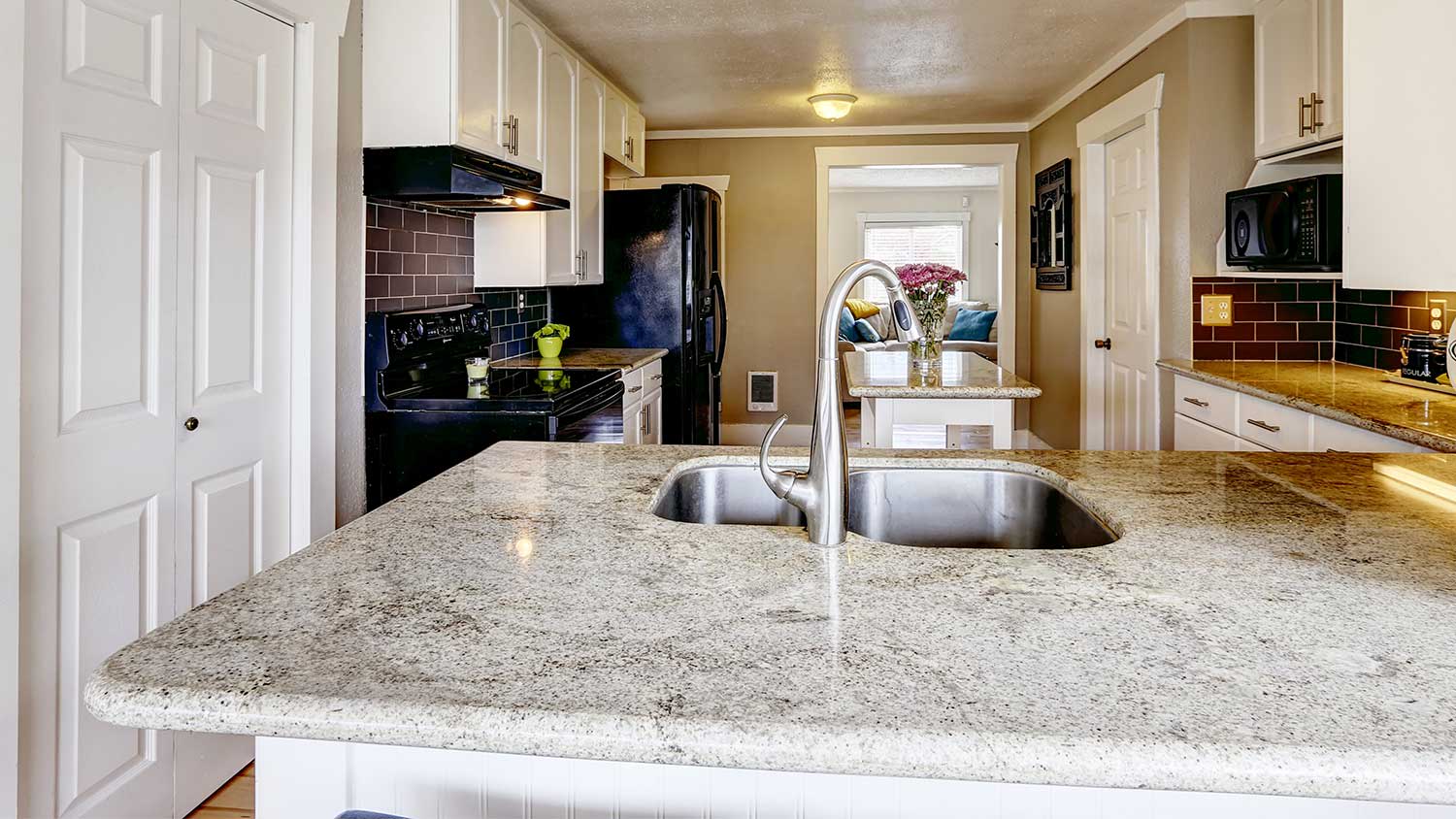 A bullnose edge countertop