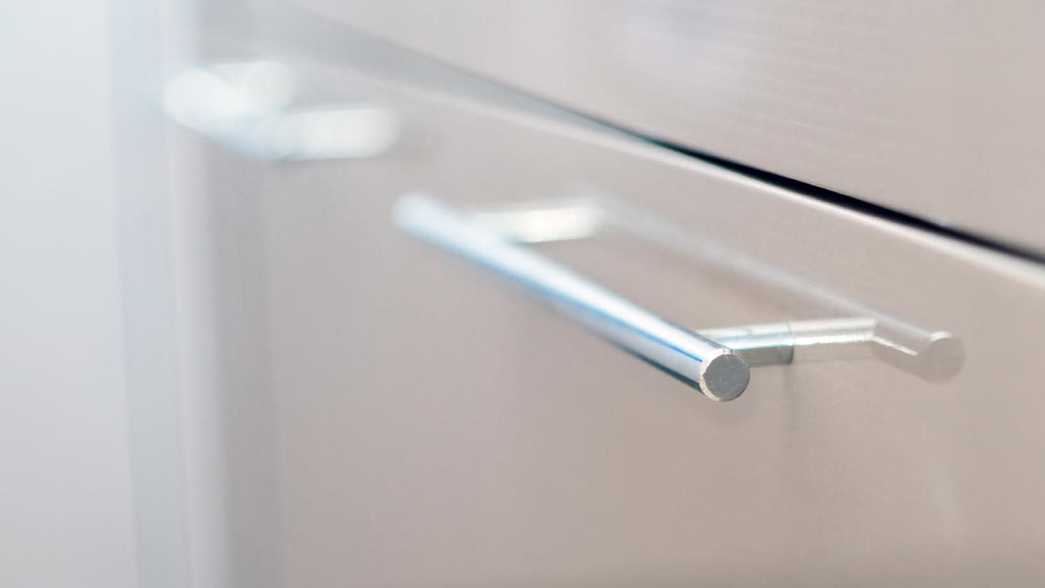 A kitchen cabinet handle