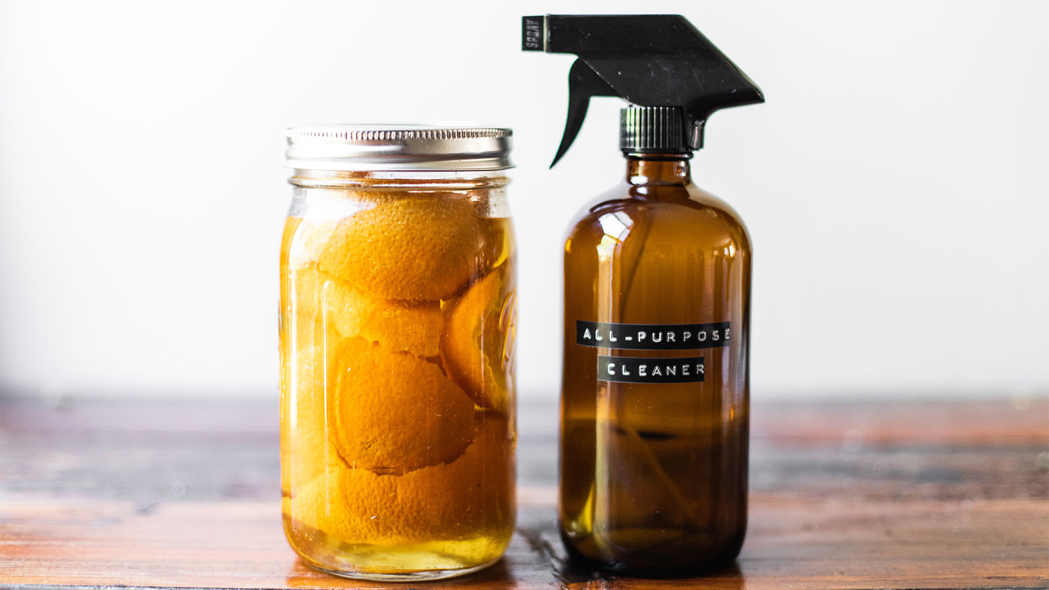 amber bottle homemade cleaning spray