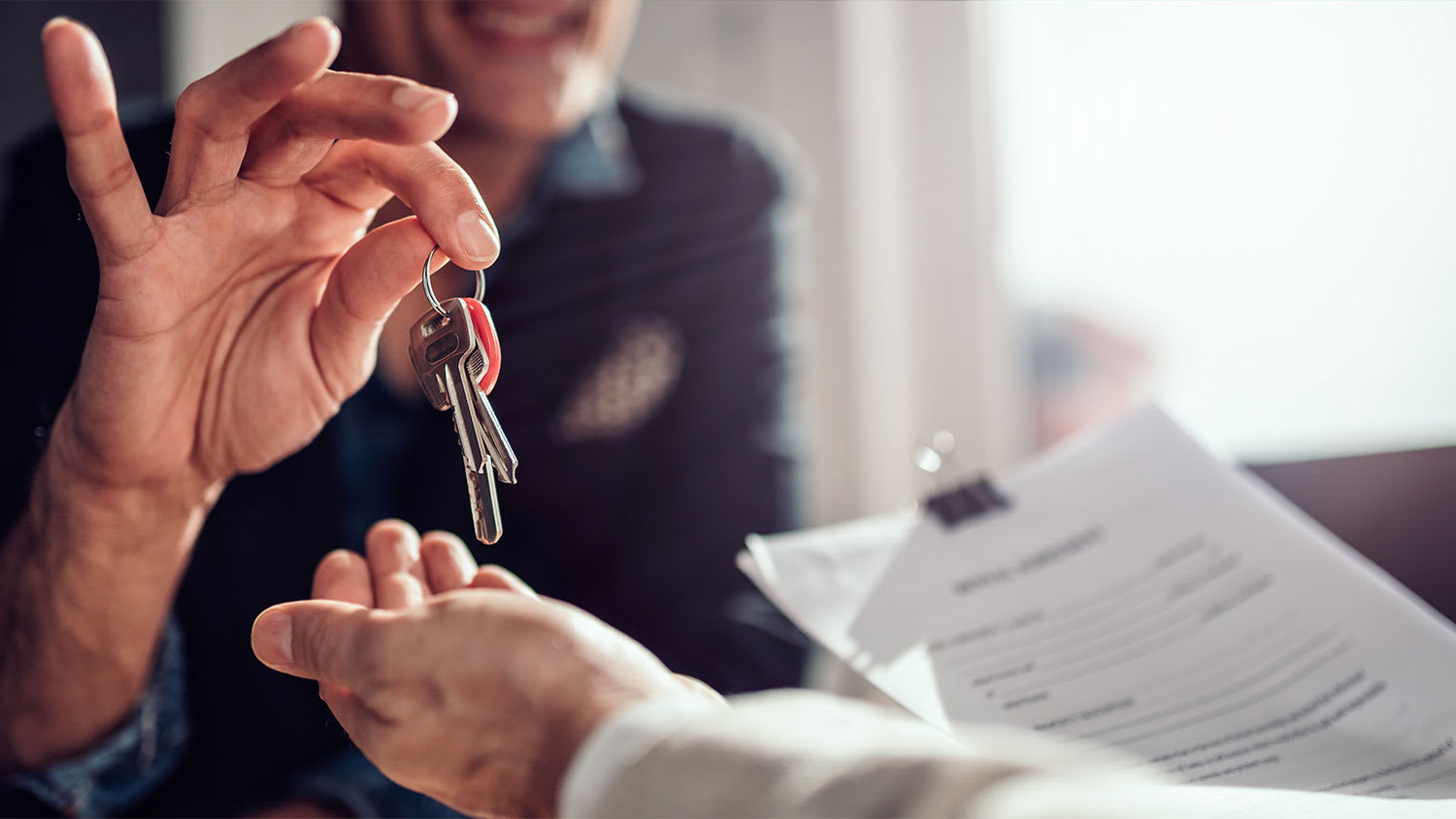 Handing keys to renter