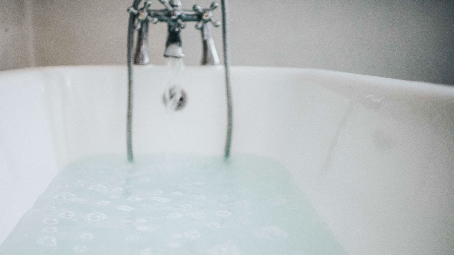 tub filled with water