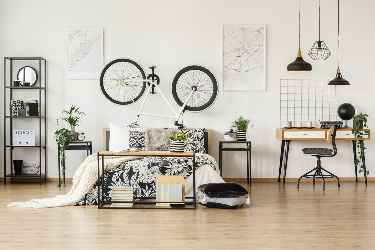 Modern and organized bedroom