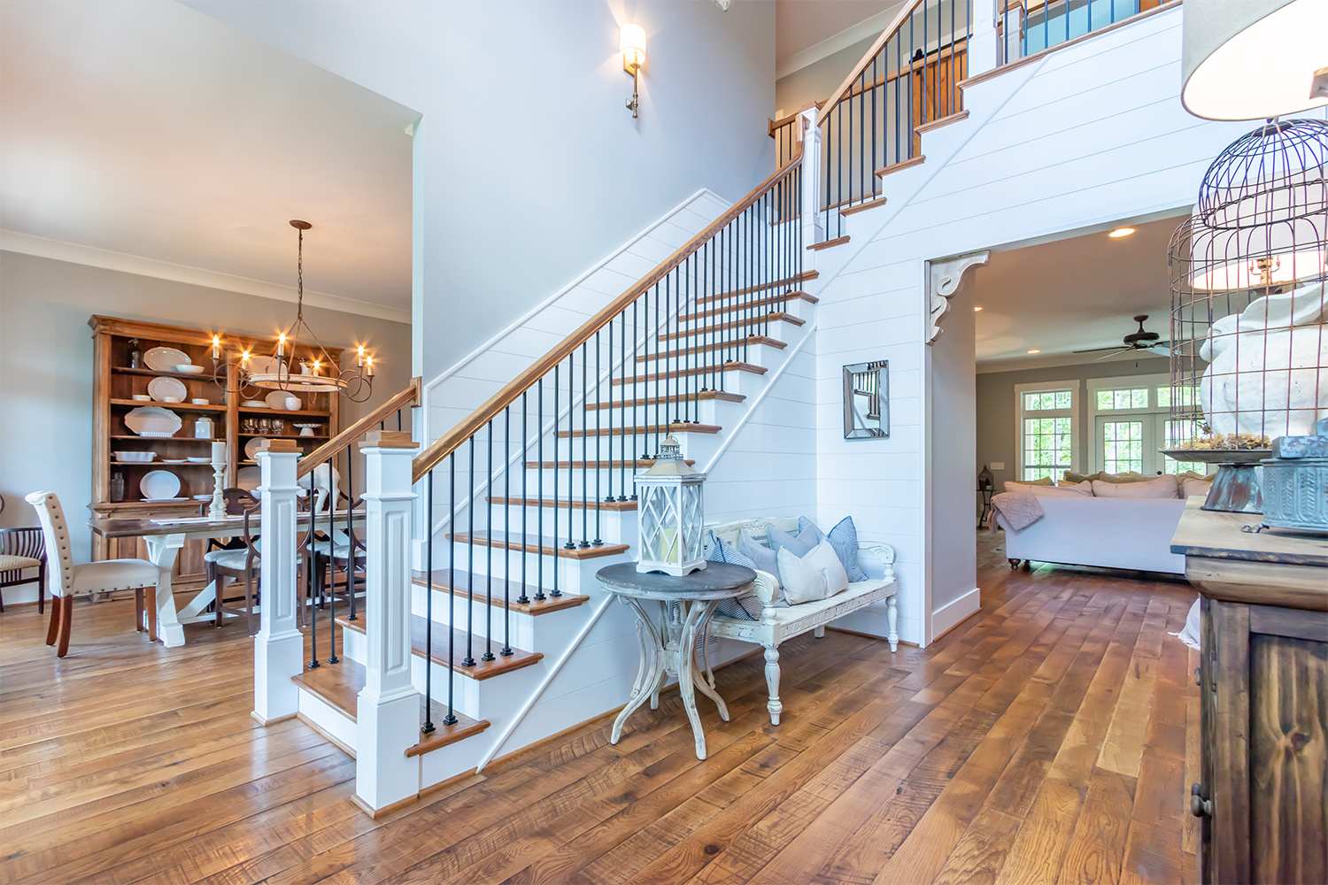 Southern style home with wooden flooring