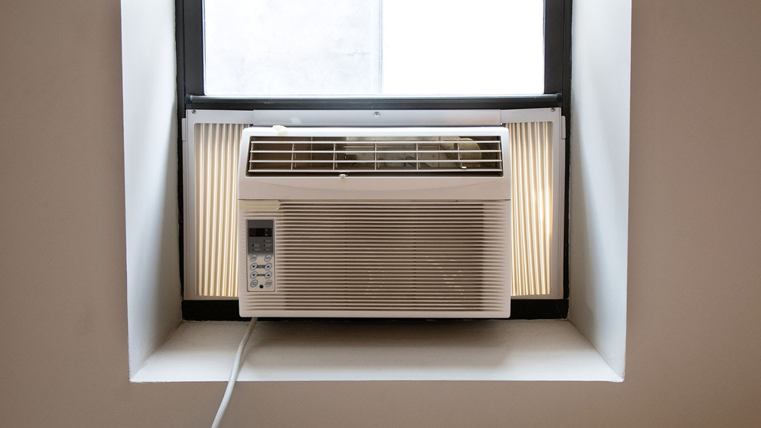 Window air conditioner unit in an apartment