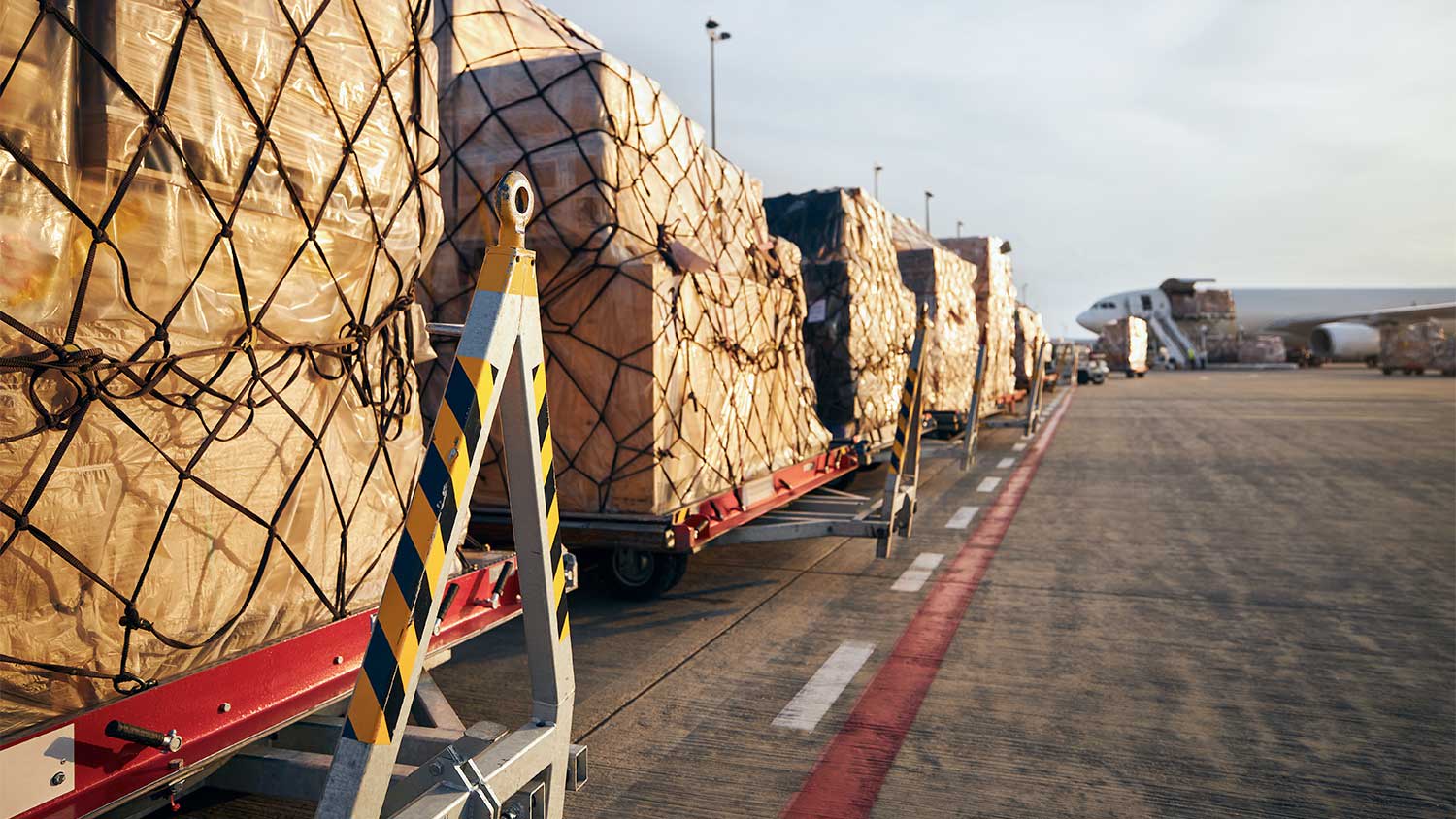A view of a cargo plane