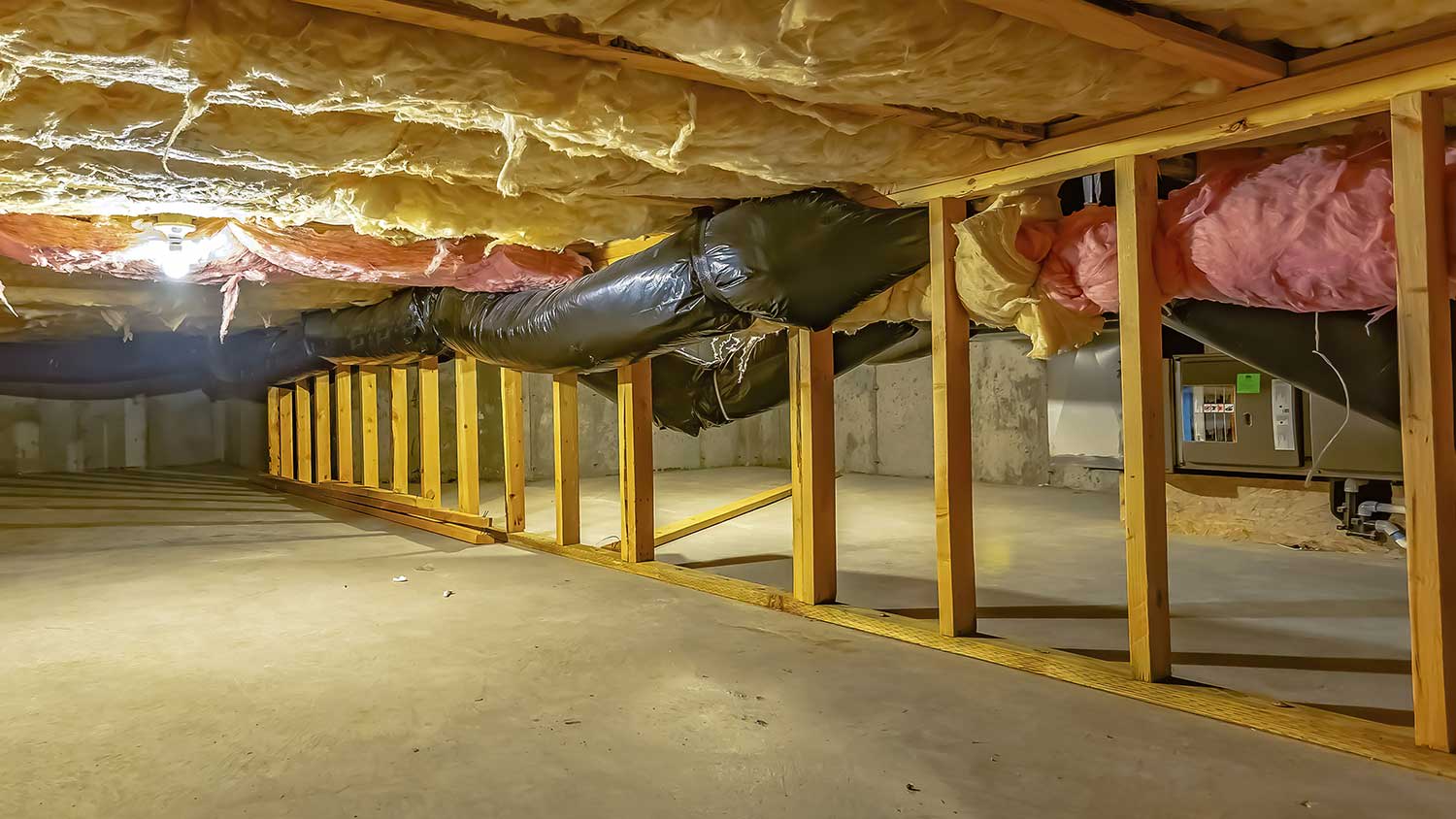 Basement crawl space