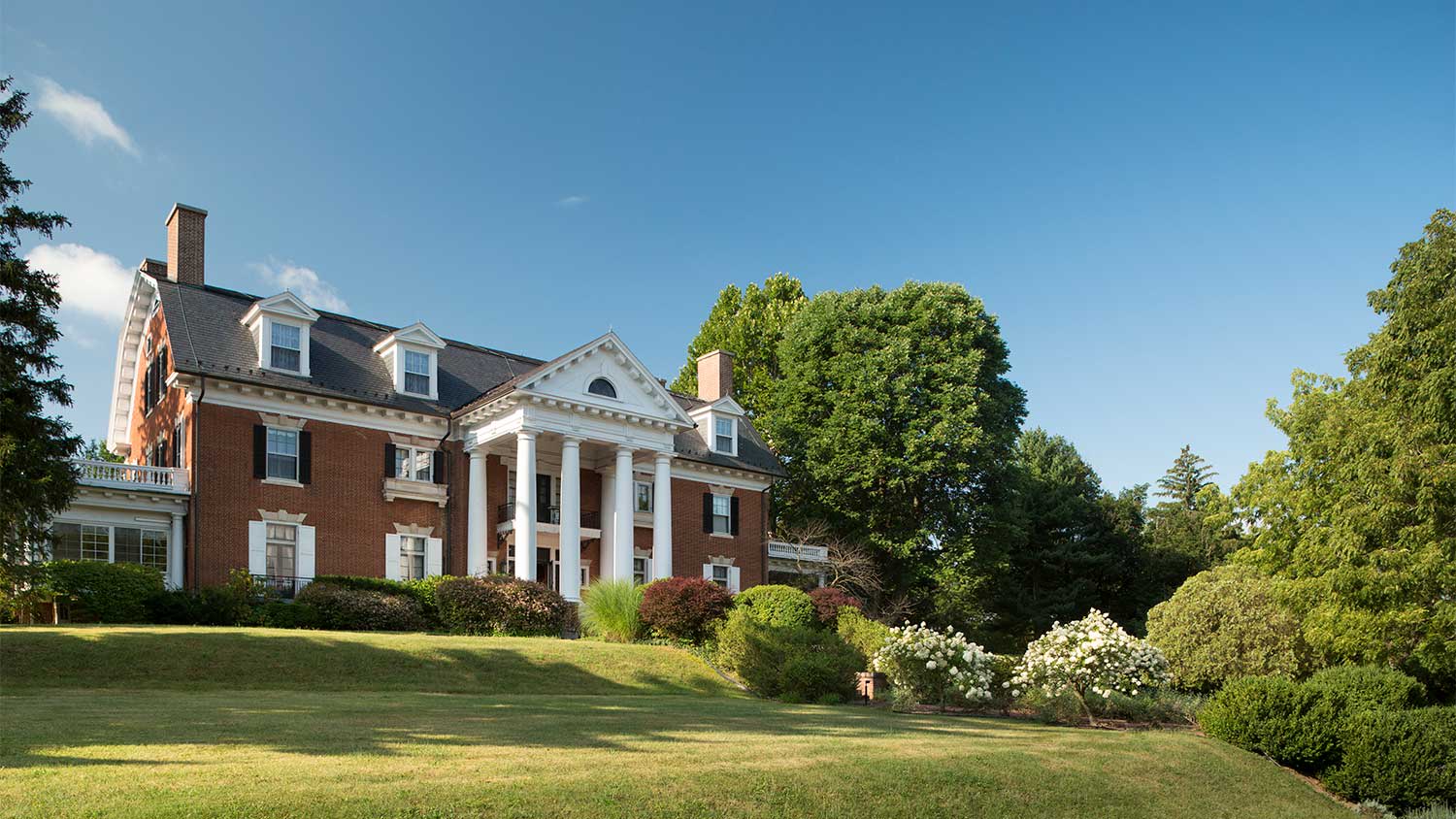 Exterior of a historic brick house