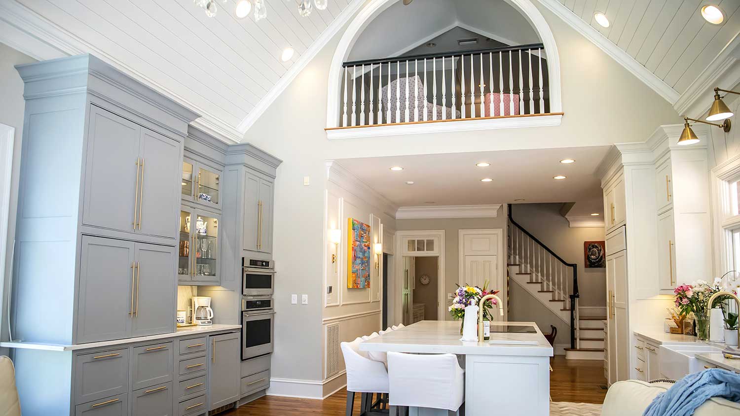 House interior with lofted second floor