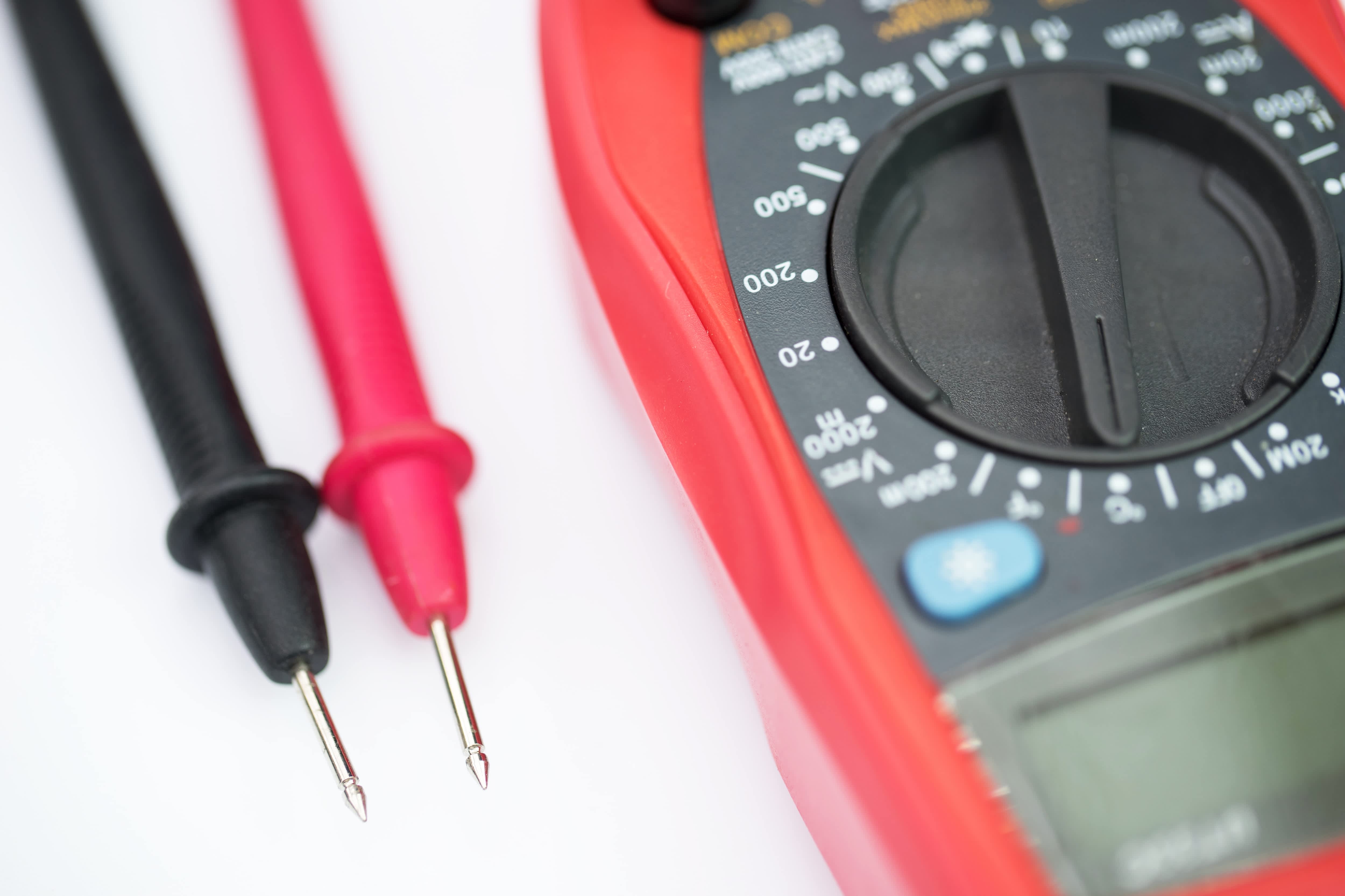 Close up of a multimeter