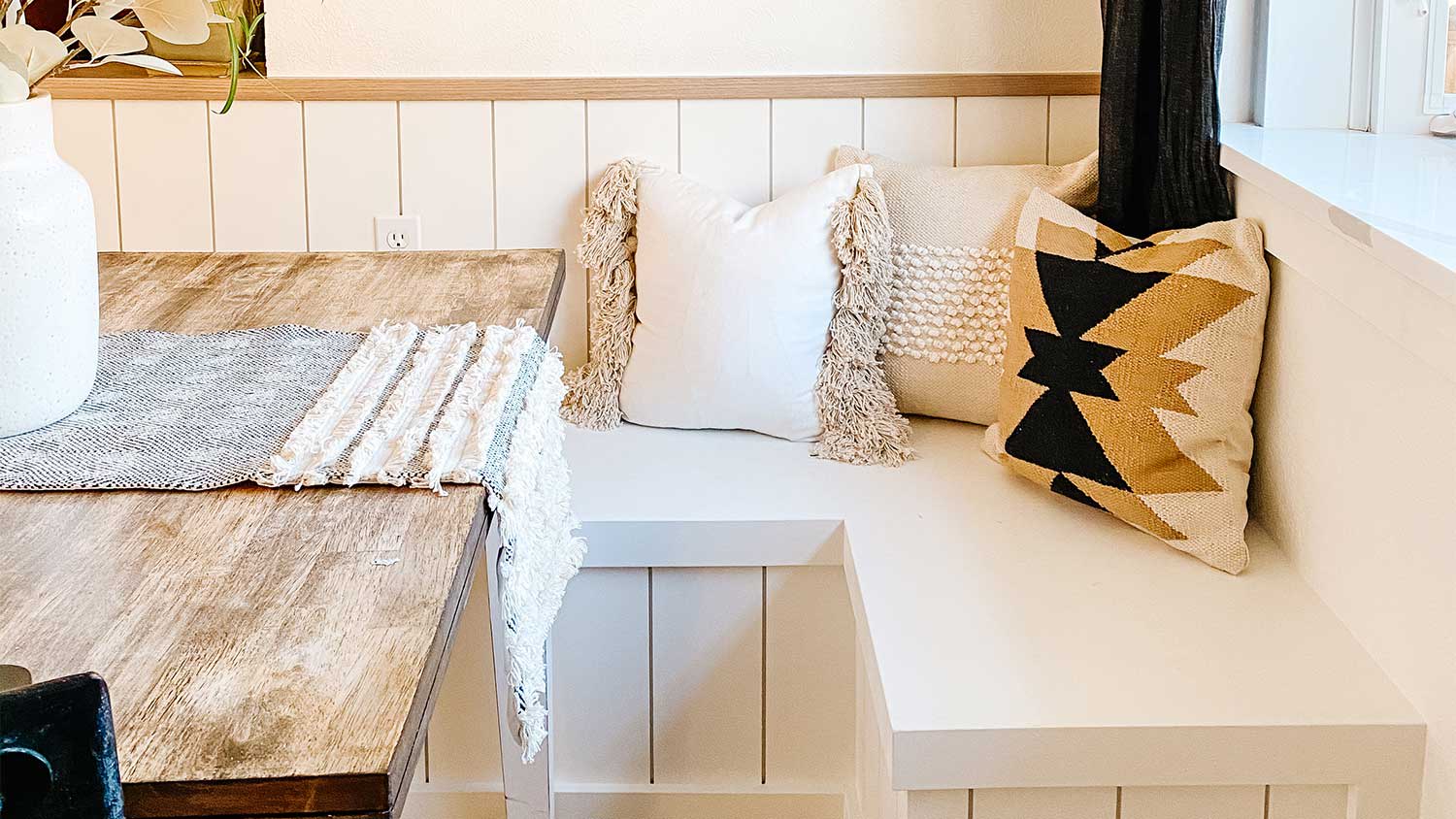 Built-in banquette seating
