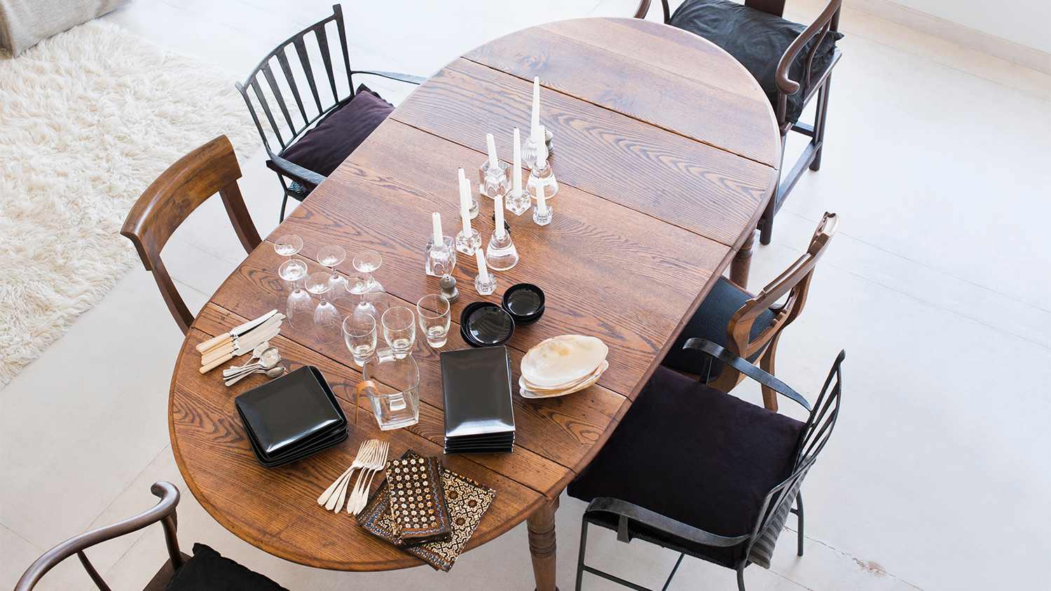 dining room in modern apartment