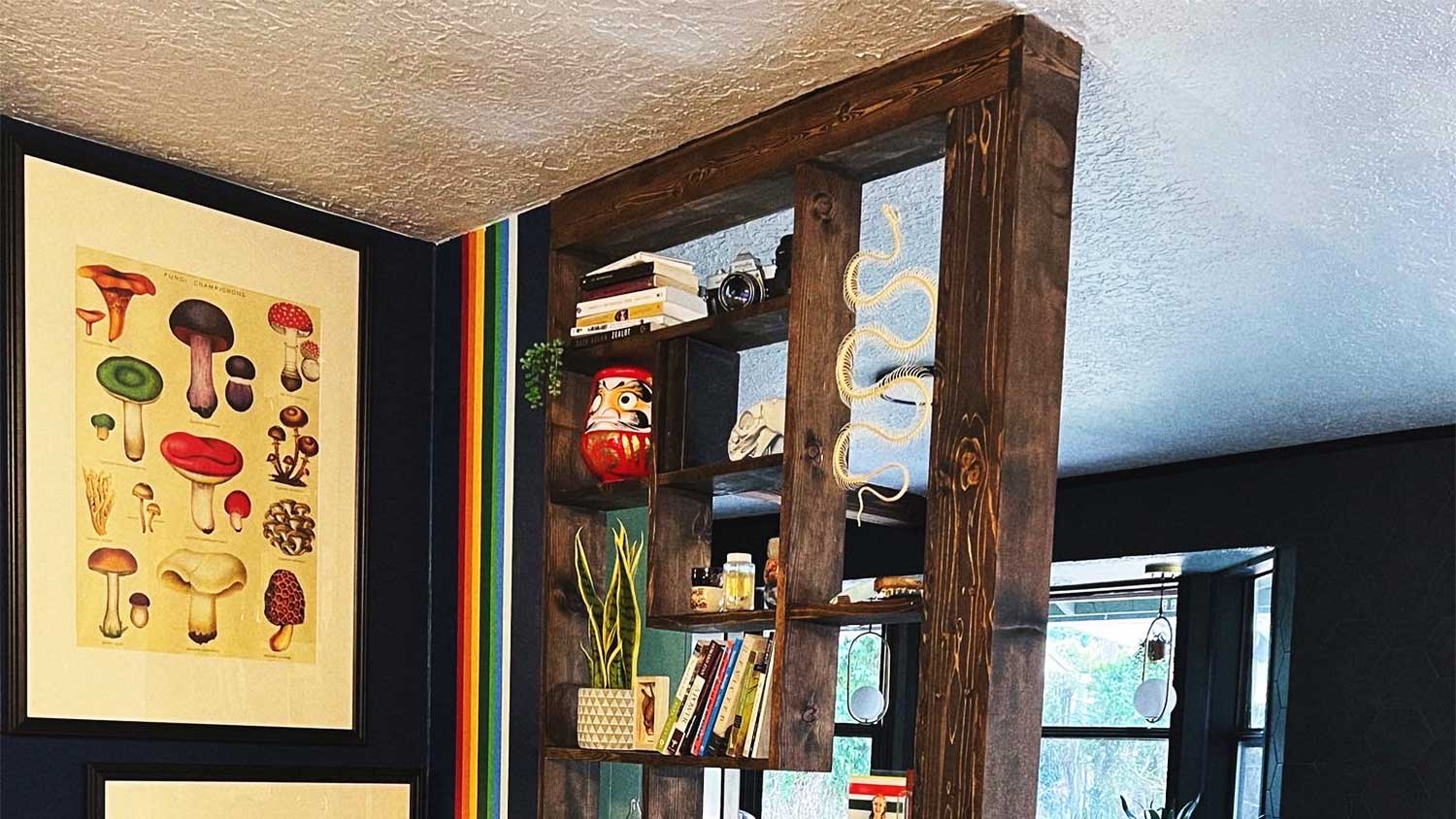 Shelving room divider