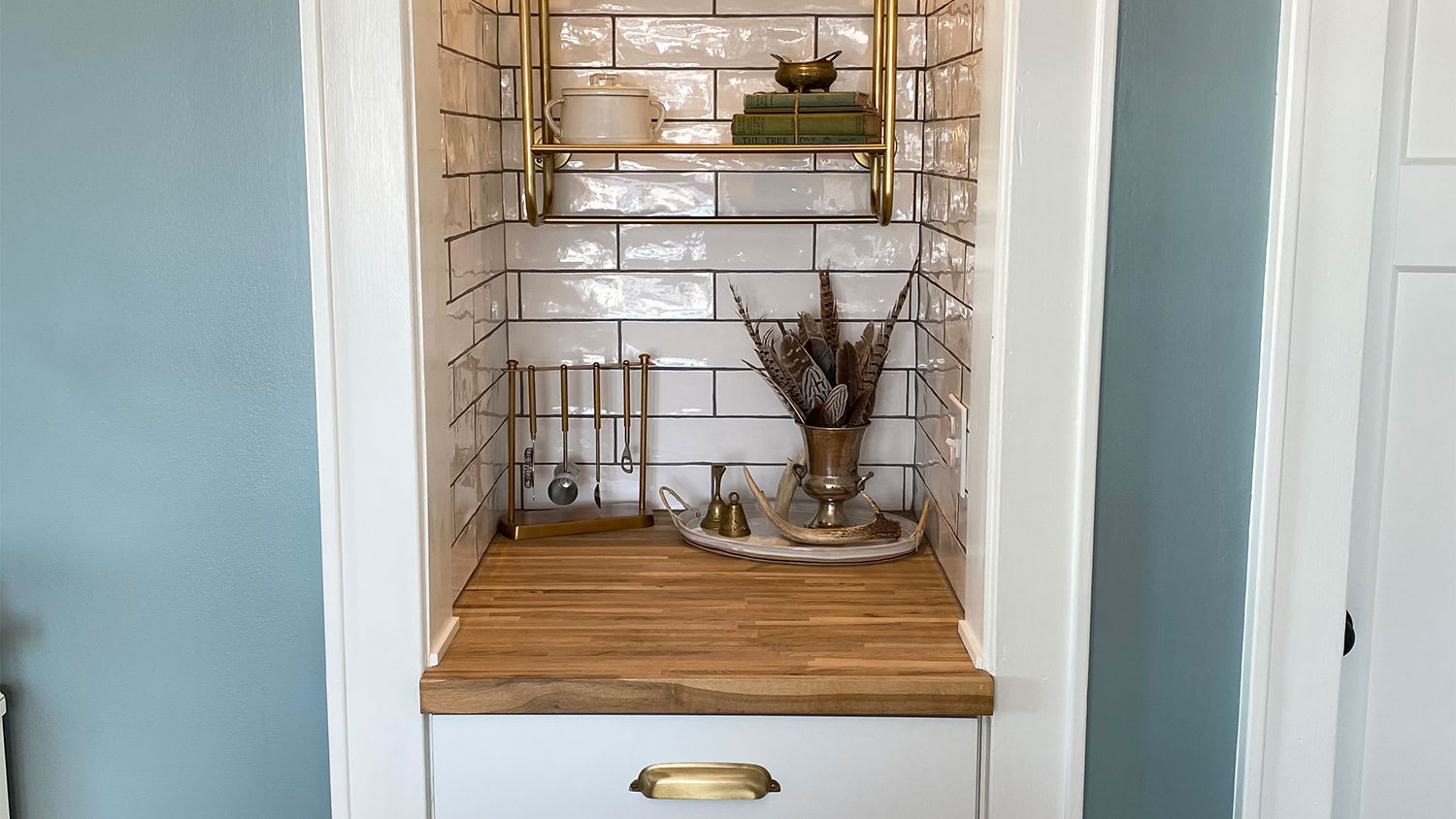 Closet converted to bar