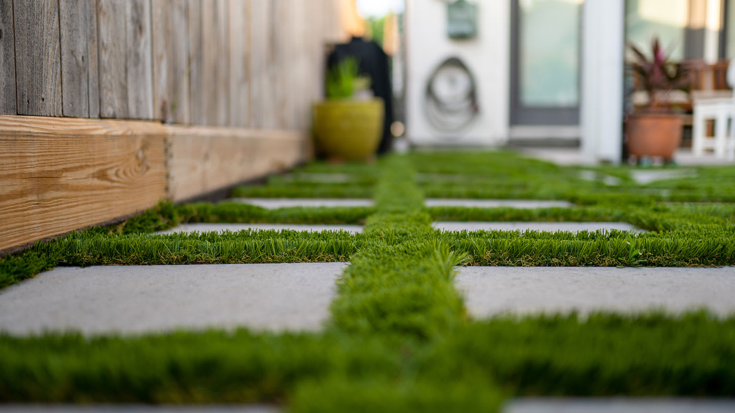Close-up of paver blocks