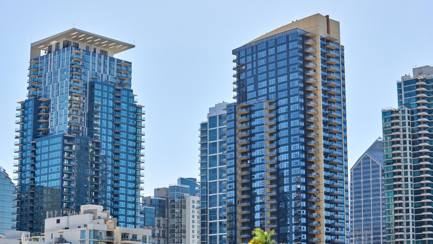 Residential buildings in San Diego
