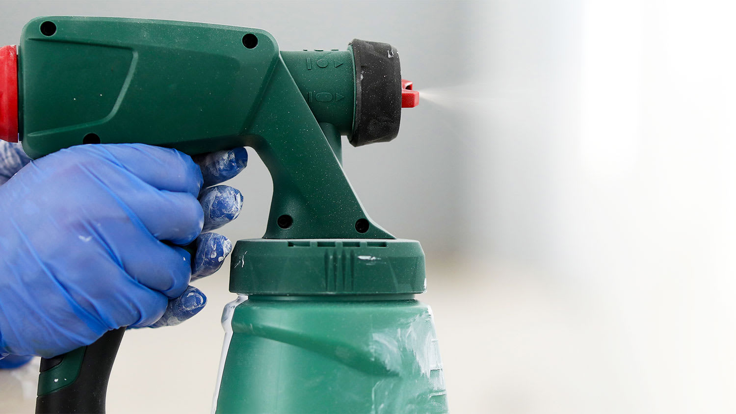 Paint sprayer closeup