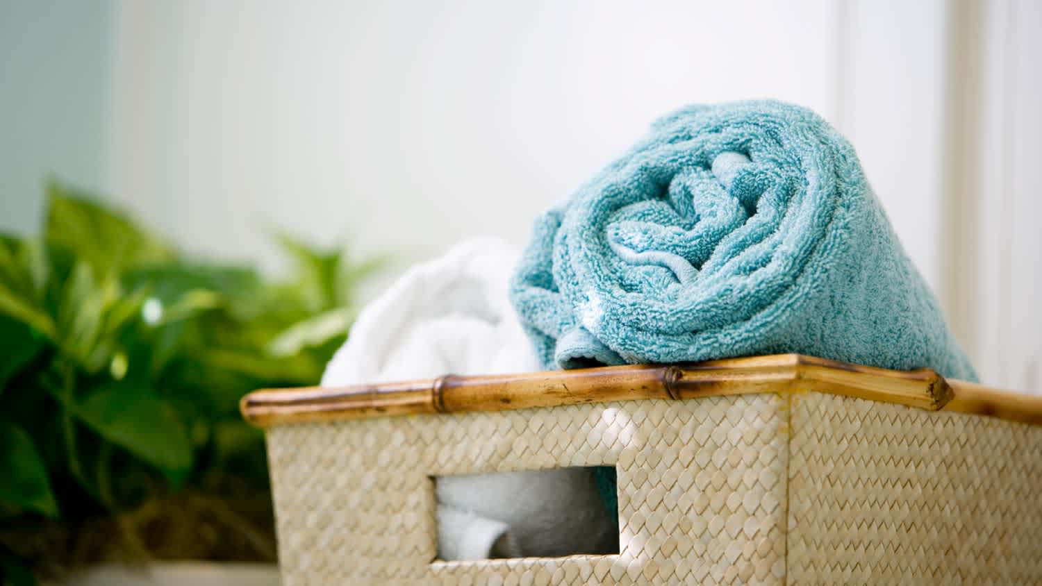 A basket of towels