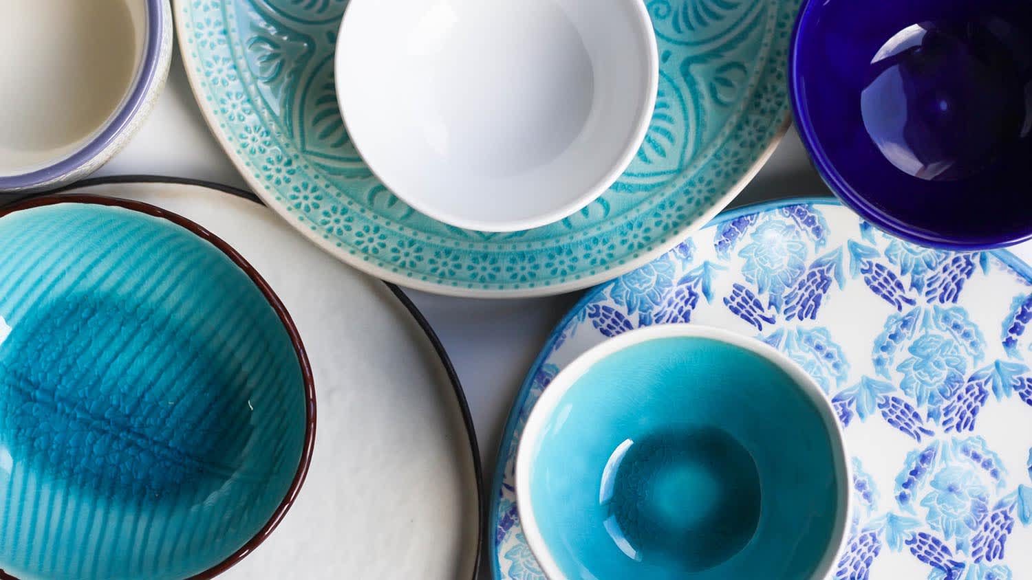 stack of bowls and plates