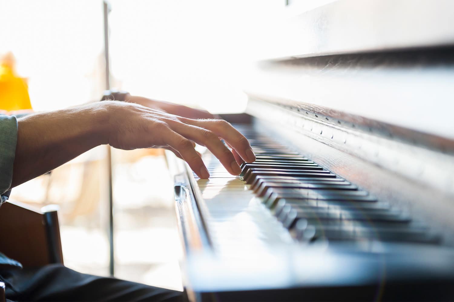 man playing piano