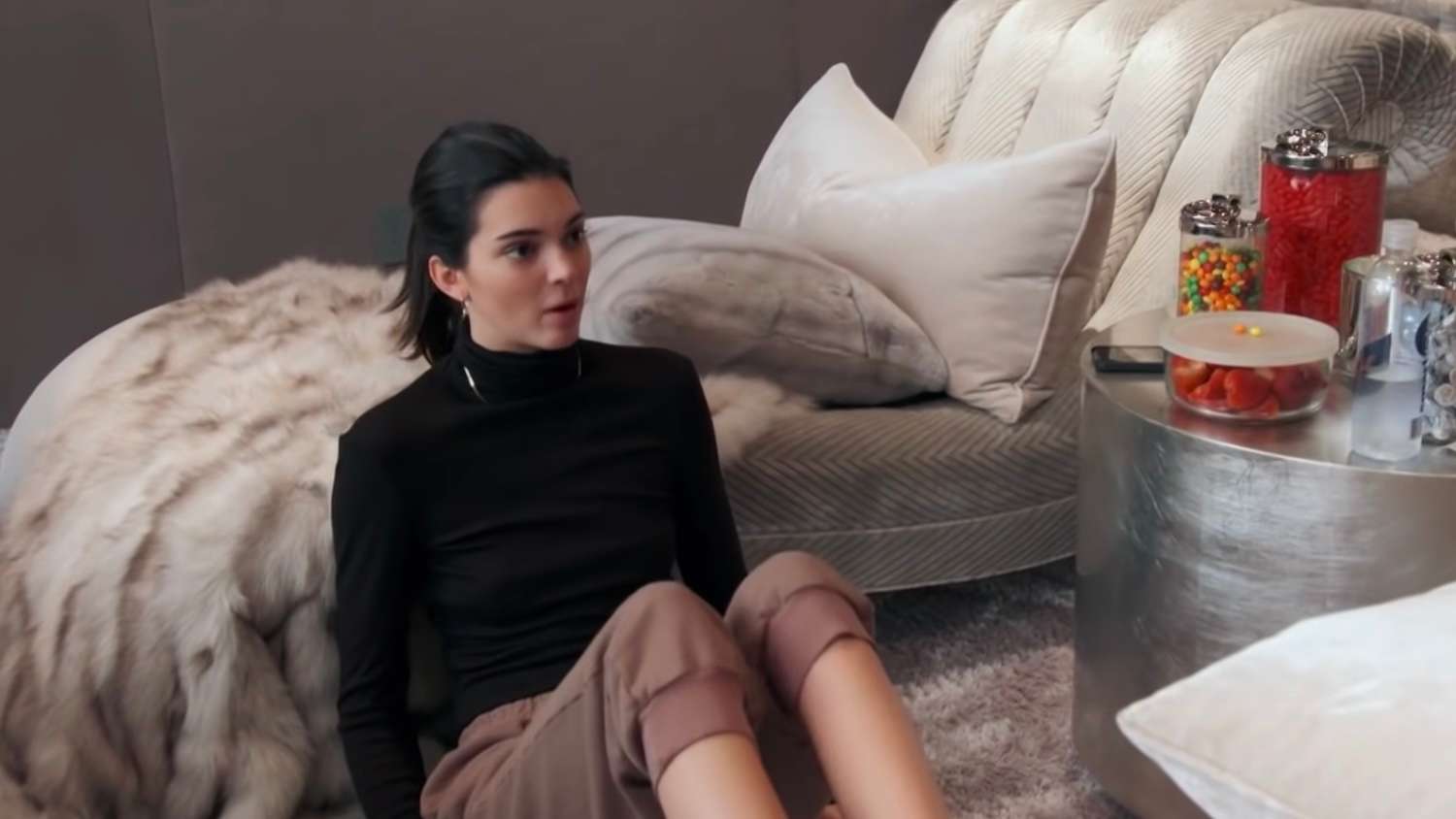 Kendall Jenner on her couch