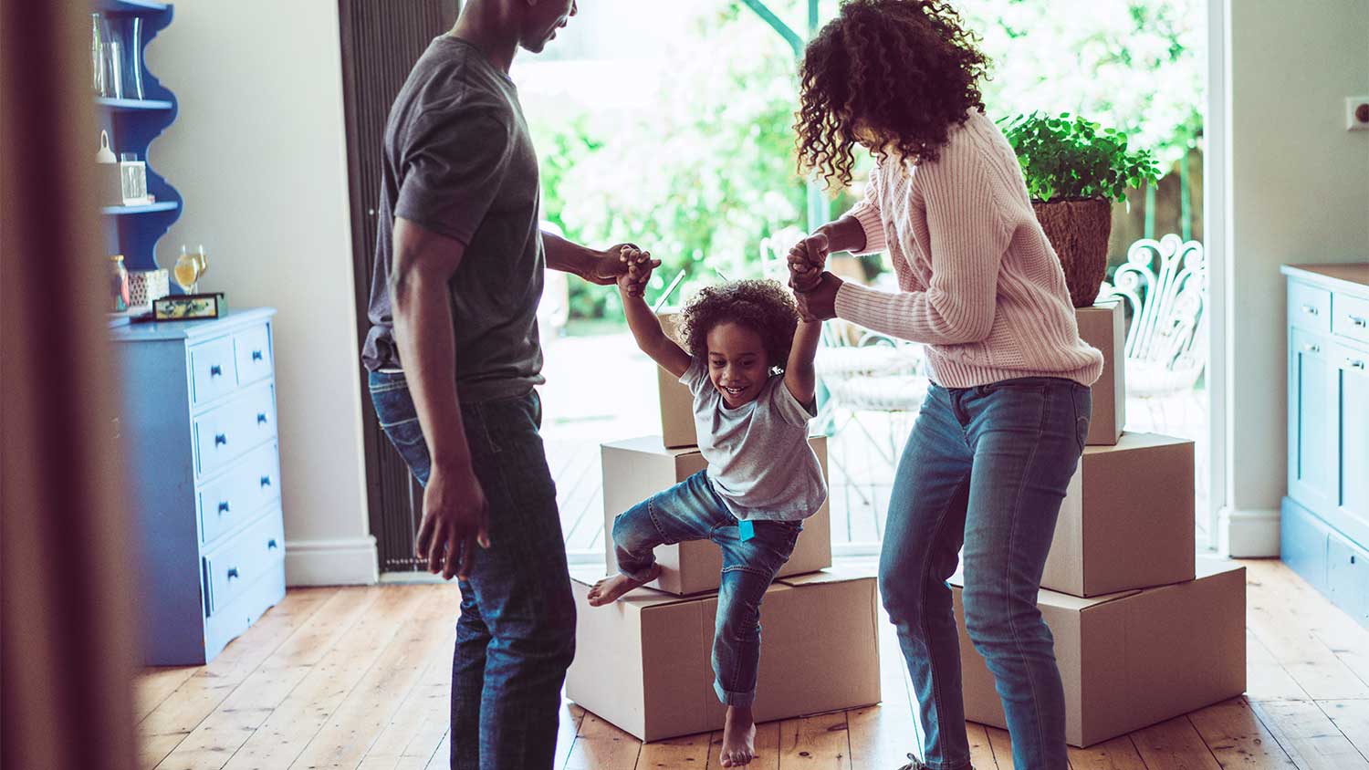 A family moves into a house